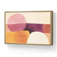WANDLEUCHTE MIT AKKU Formen - Abstrakt - Farbenfroh 60x40 cm - Rosa, Holzwerkstoff (60/40/8cm) - OnlyWow