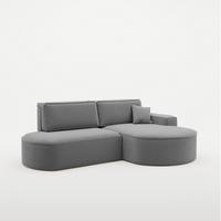 ECKSOFA Venedig Mit Schlaffunktion - Dunkelgrau, Holzwerkstoff/Textil (278/179cm) - Fun Möbel