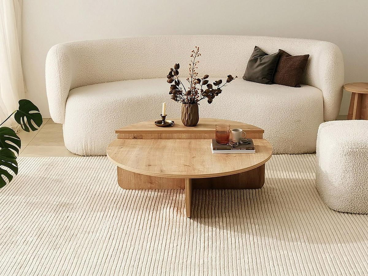 COUCHTISCH (2er-Set) orion 35/90/90 cm - Apfelbaumfarben, Holz/Holzwerkstoff (90/90/35cm) - Calicosy