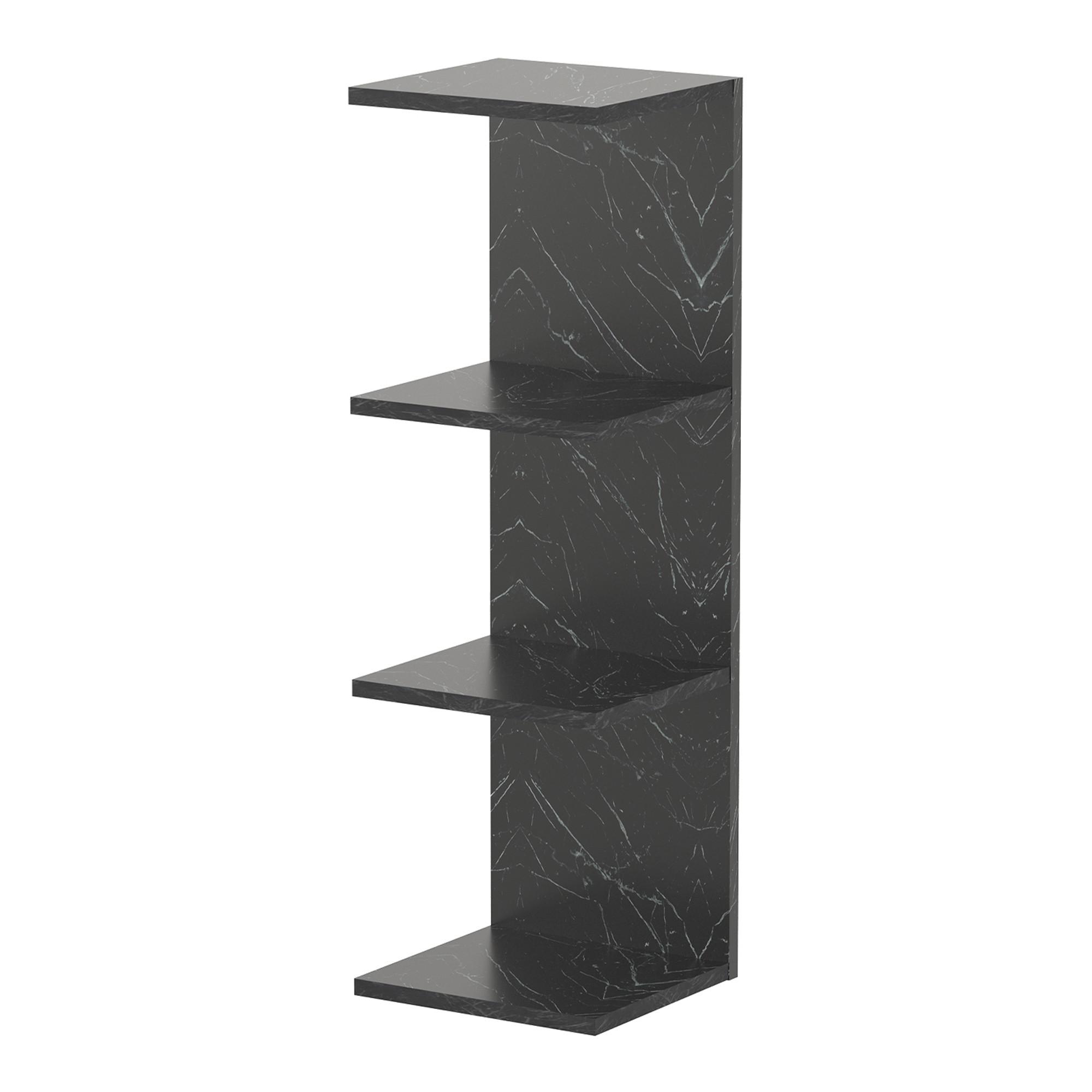 WANDREGAL Surahammar - Schwarz, Holzwerkstoff (30/95/28cm) - [en.casa]