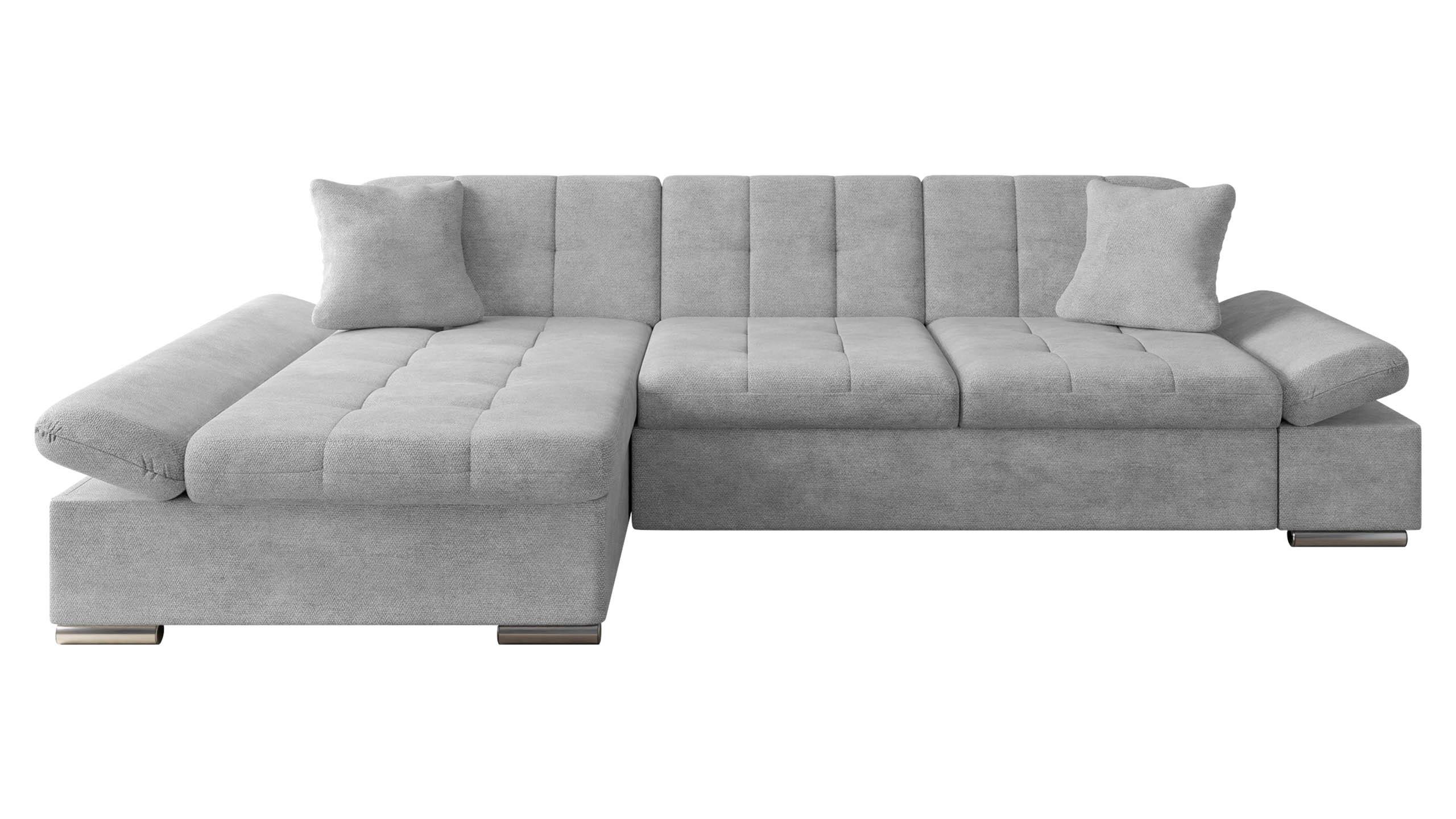 ECKSOFA Montana, Seite: Links - Silberfarben, Holz/Textil (278/161cm) - MIRJAN24