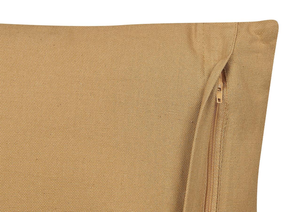 DEKOKISSEN 2er-Set Sandbeige 45/45 cm Banyan - Beige, Naturmaterialien/Textil (45/45cm) - Beliani