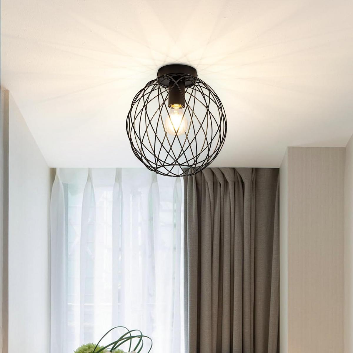 DECKENLEUCHTE Luxkrone 20/20/21.5 cm - Schwarz, Metall (20/20/21.5cm) - ZMH