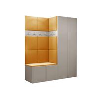 GARDEROBEN-SET Orion III - Kaschmir/Orange, Holzwerkstoff/Kunststoff (158/186/46cm) - MIRJAN24