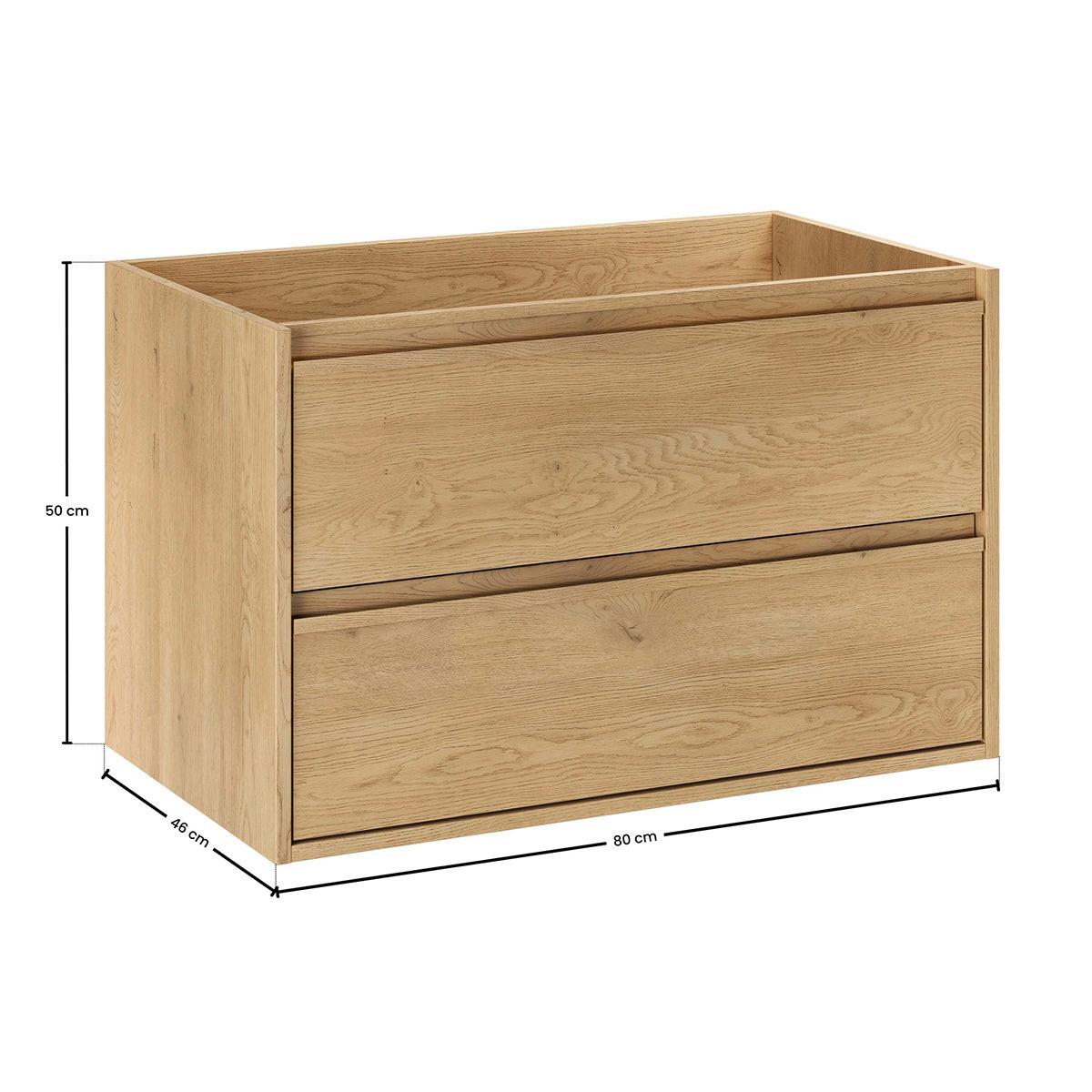 WASCHTISCHUNTERSCHRANK 80cm Holz - Braun, Holzwerkstoff (80/50/46cm) - Petits-meubles