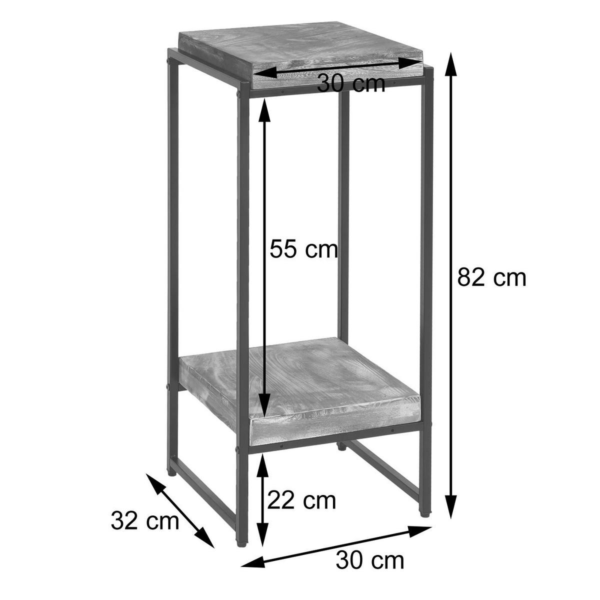 BLUMENTISCH quadratisch Dunkelbraun - Dunkelbraun, Holzwerkstoff (32/30/82cm) - MCW