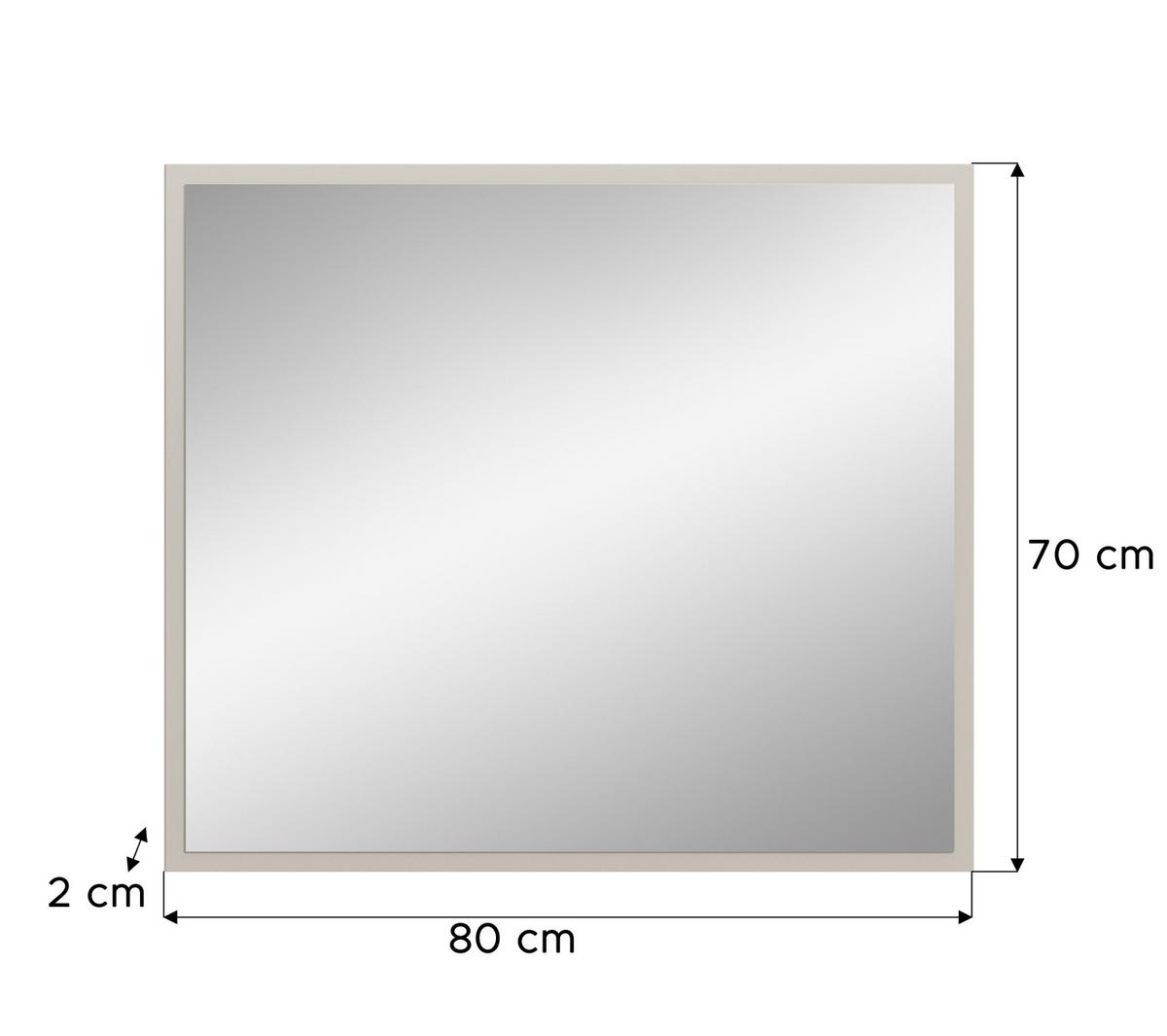 GARDEROBENSPIEGEL Kaschmir Sand, Flur Wandspiegel 80 x 70 cm - Kaschmir, Glas/Holzwerkstoff (80/70/2cm) - Inn.Furn