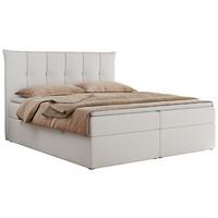 BOXBETT PREMIUM 10 140/200 Weiß Kunstleder - H4 - Weiß, Holz/Textil (140/200cm) - MKS