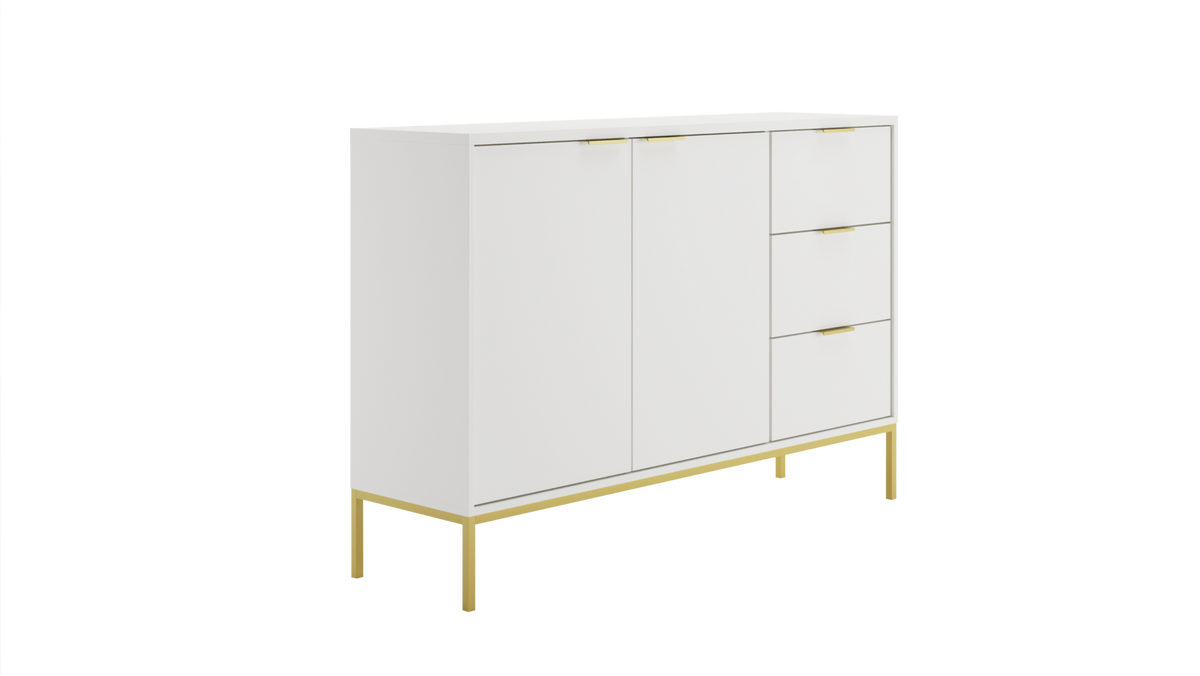 KOMMODE Austin 40/100,4/150 - Goldfarben/Weiß, Holzwerkstoff (40/100/150cm) - RAUMHIRSCH FURNITURE