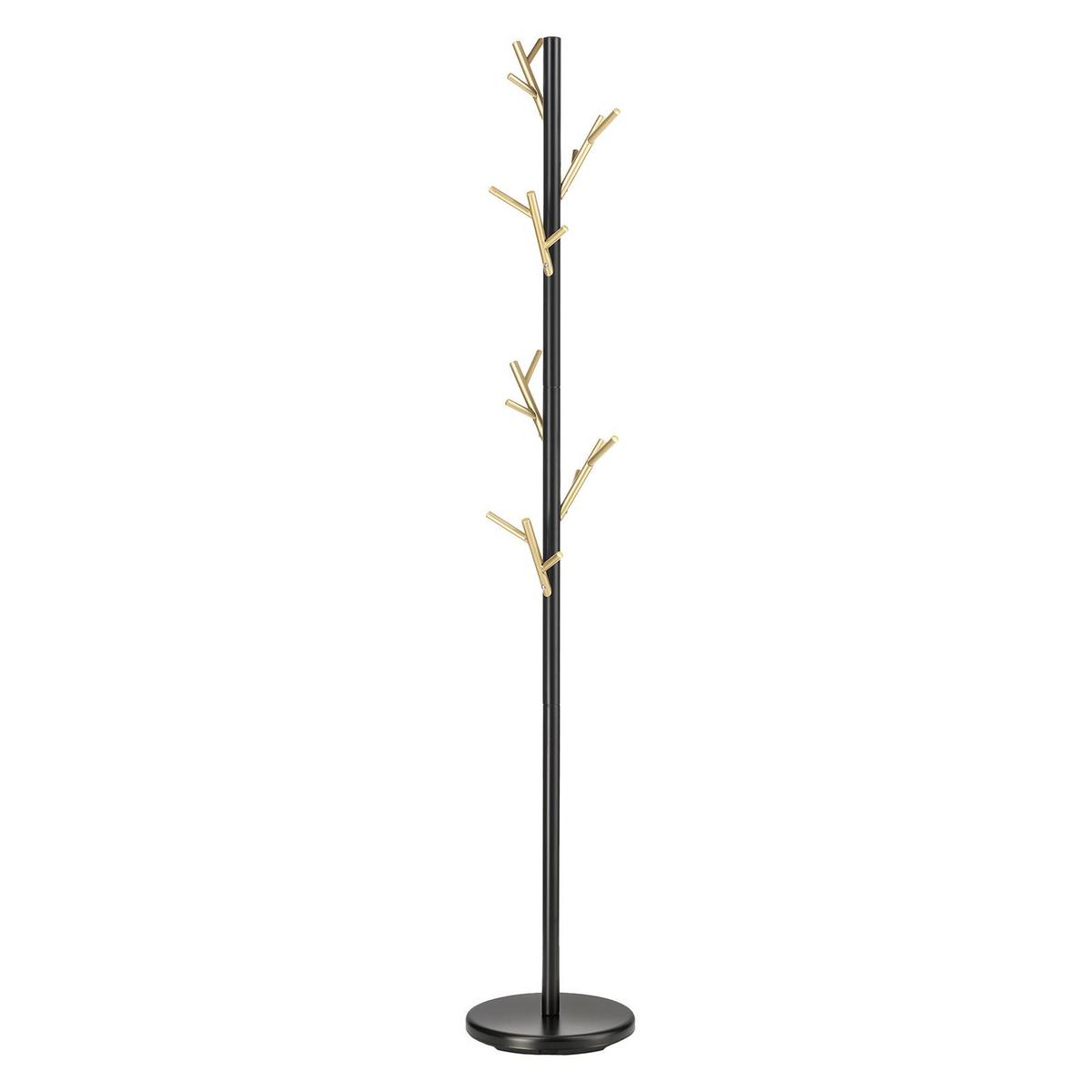 KLEIDERSTÄNDER ZENO schwarz/gold - Goldfarben/Schwarz, Metall (30/177/30cm) - IDIMEX