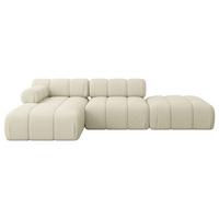 ECKSOFA modulares Sofa Lizur-L1 - 285x160x70 cm Beige Bouclé - Beige, Holzwerkstoff/Textil (285/160cm) - ALTDECOR