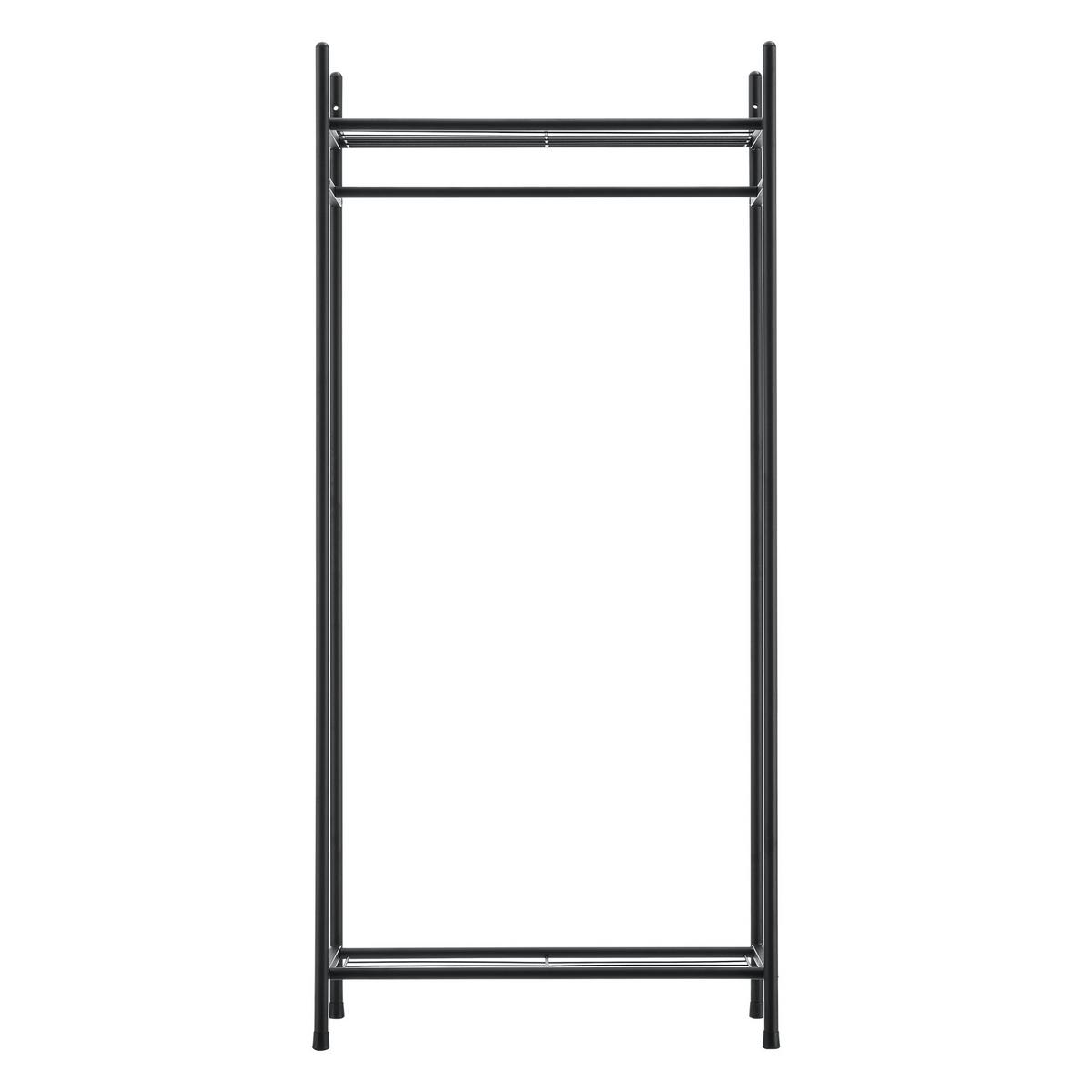 GARDEROBENSTÄNDER - Schwarz, Metall (60/130/30cm) - [en.casa]