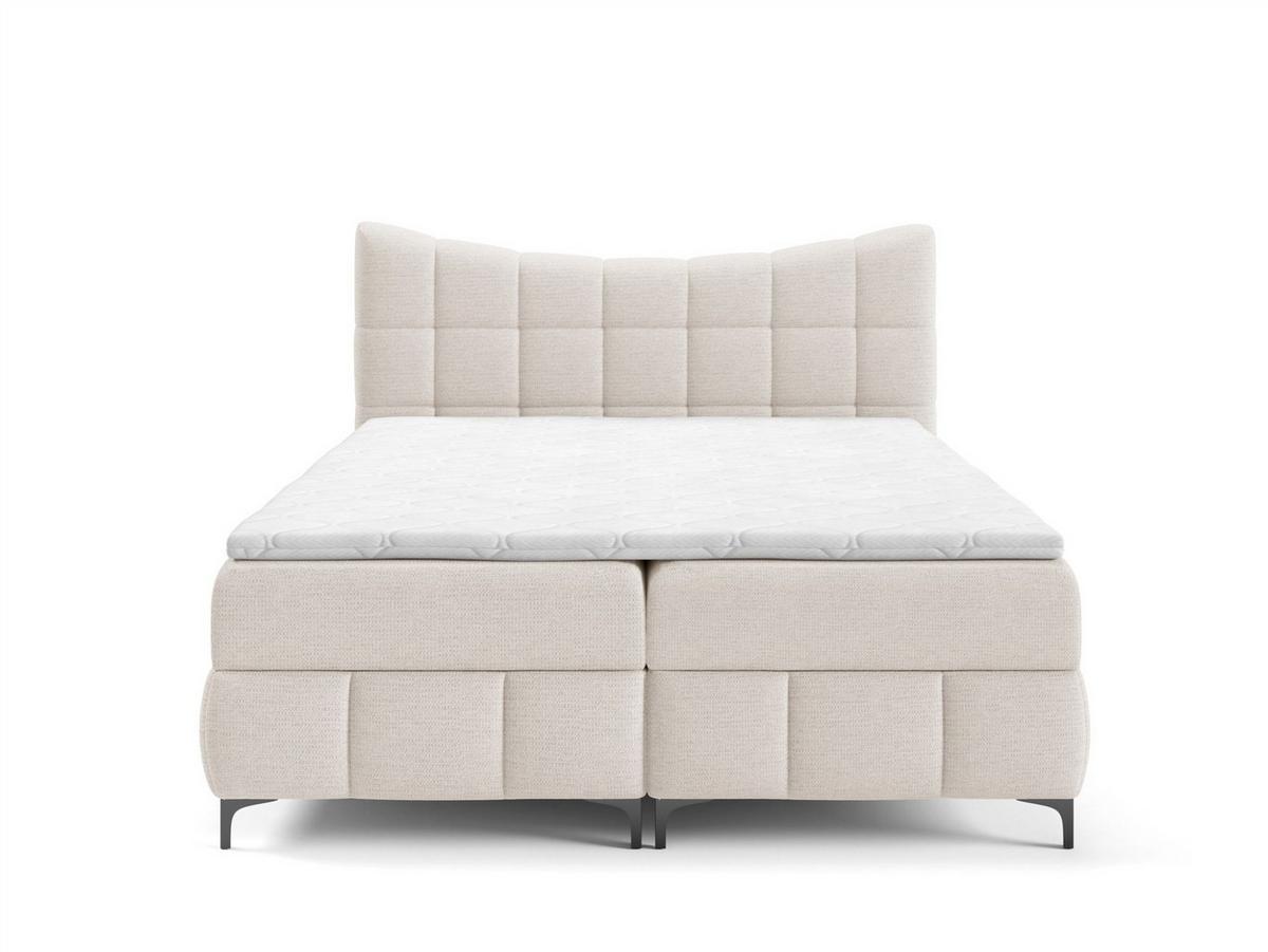 BOXBETT Charles Premi.. In Aragon - Weiß, Holzwerkstoff/Textil (140/200cm) - Fun Möbel