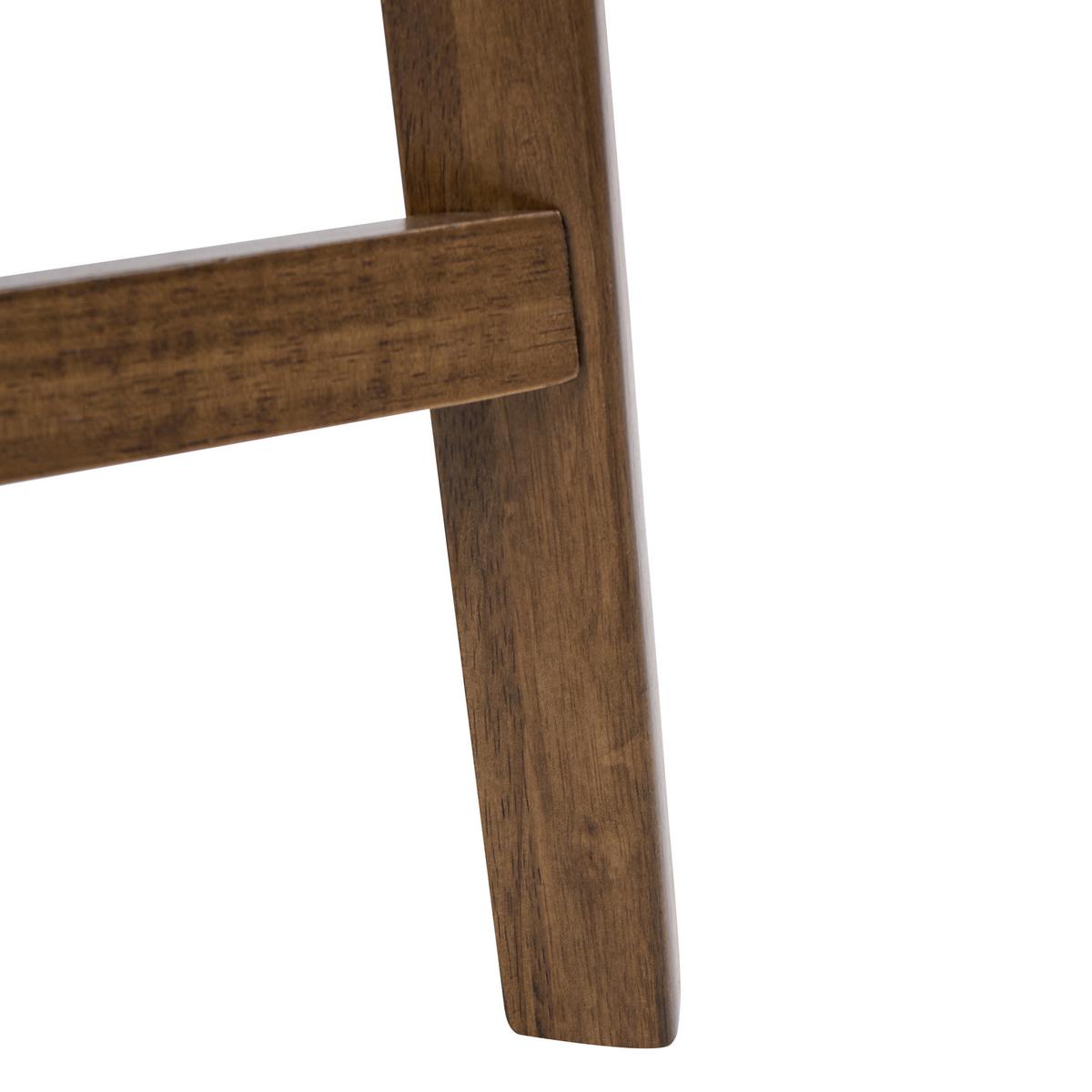 BARSTUHL 2er-Set Holz Cremeweiß/Braun Yuma - Weiß, Holz (50/93/54cm) - Beliani
