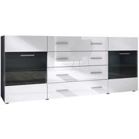 SIDEBOARD Carlos Weiß Hochglanz - Weiß Hochglanz, Holzwerkstoff (166/72/35cm) - Vladon