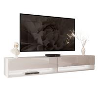 HÄNGESCHRANK TV-Möbel CALANTE 180 cm mit LED-Beleuchtung - Beige, Holzwerkstoff (180/30/35cm) - Lookway