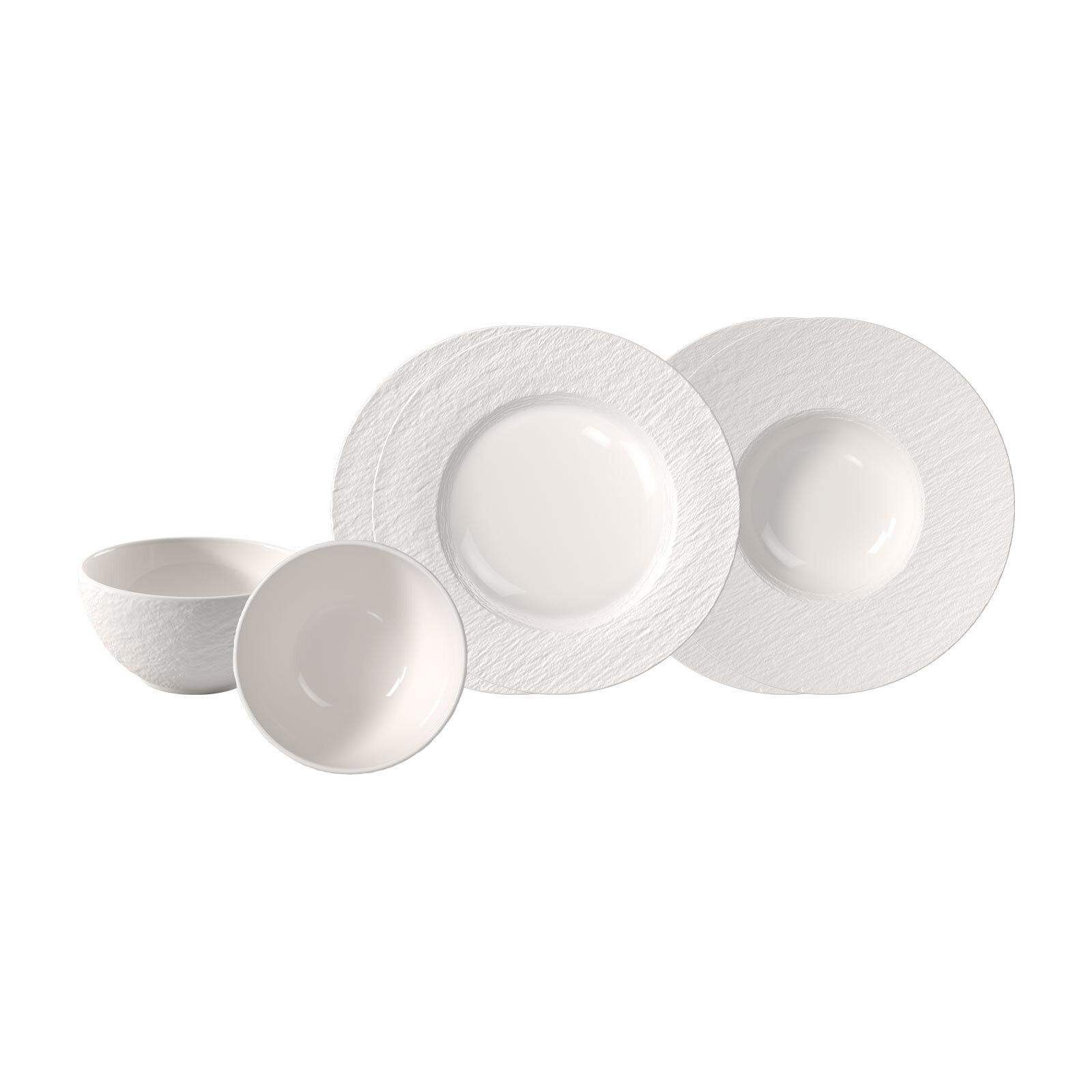 STARTER-SET Manufacture Ice weiß 6-tlg. - Weiß, Keramik (2/2/2cm) - Villeroy & Boch