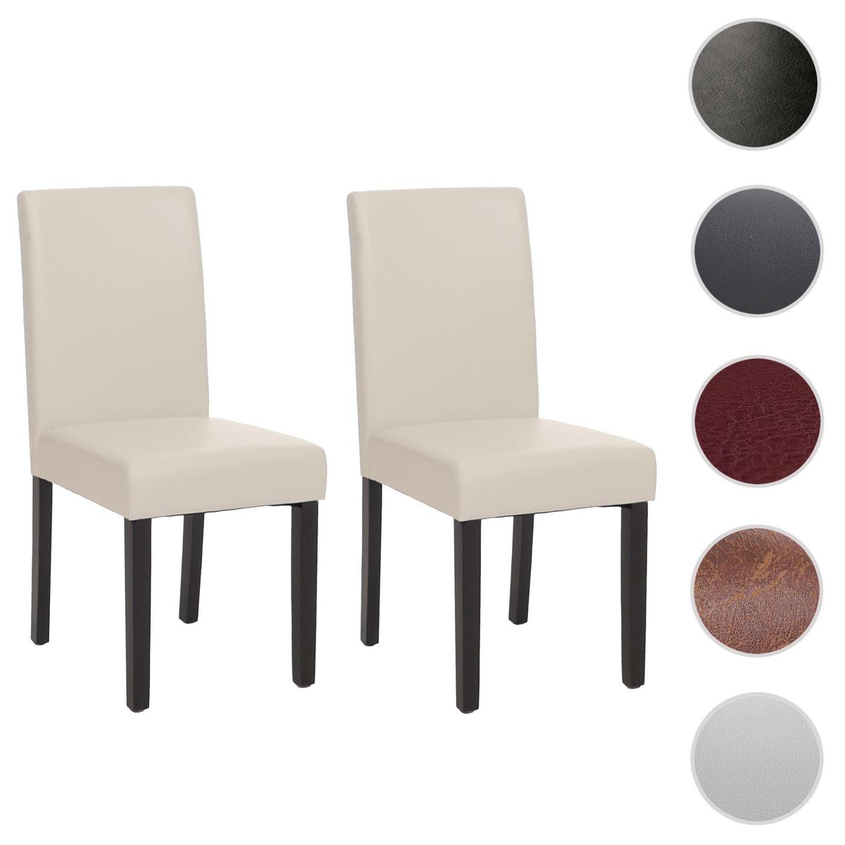 ESSZIMMERSTUHL Hochganz Reinweiß 2er-Set - Weiß Hochglanz/Weiß, Textil (43/90/56cm) - MCW