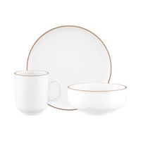 FRÜHSTÜCKS-SET Sento Home Pure Lines Cocoa Brown 18-tlg. - Hellbraun, Keramik (2/2/2cm) - Seltmann Weiden
