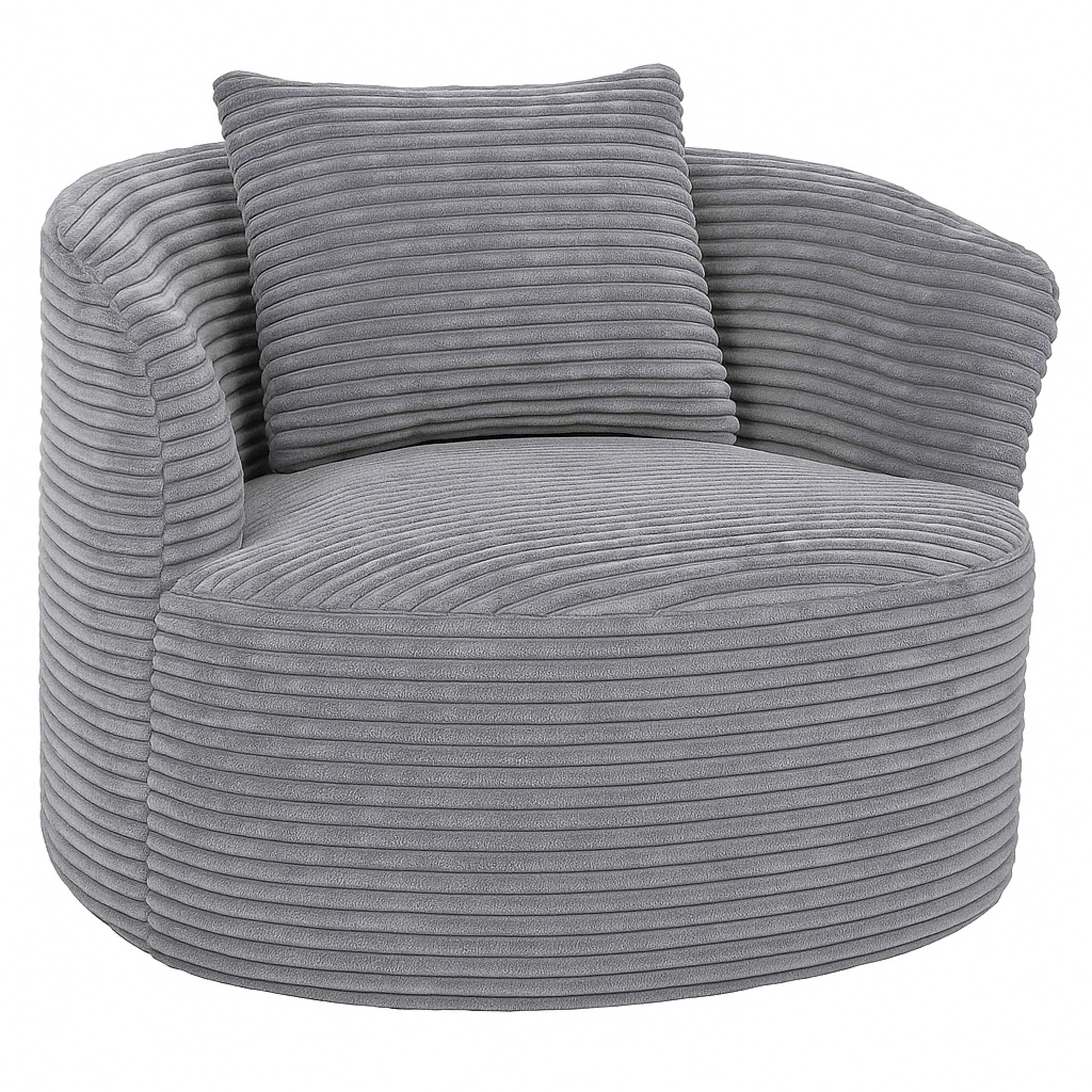 SESSEL Grau - Grau, Textil (100/66/86cm) - MCW