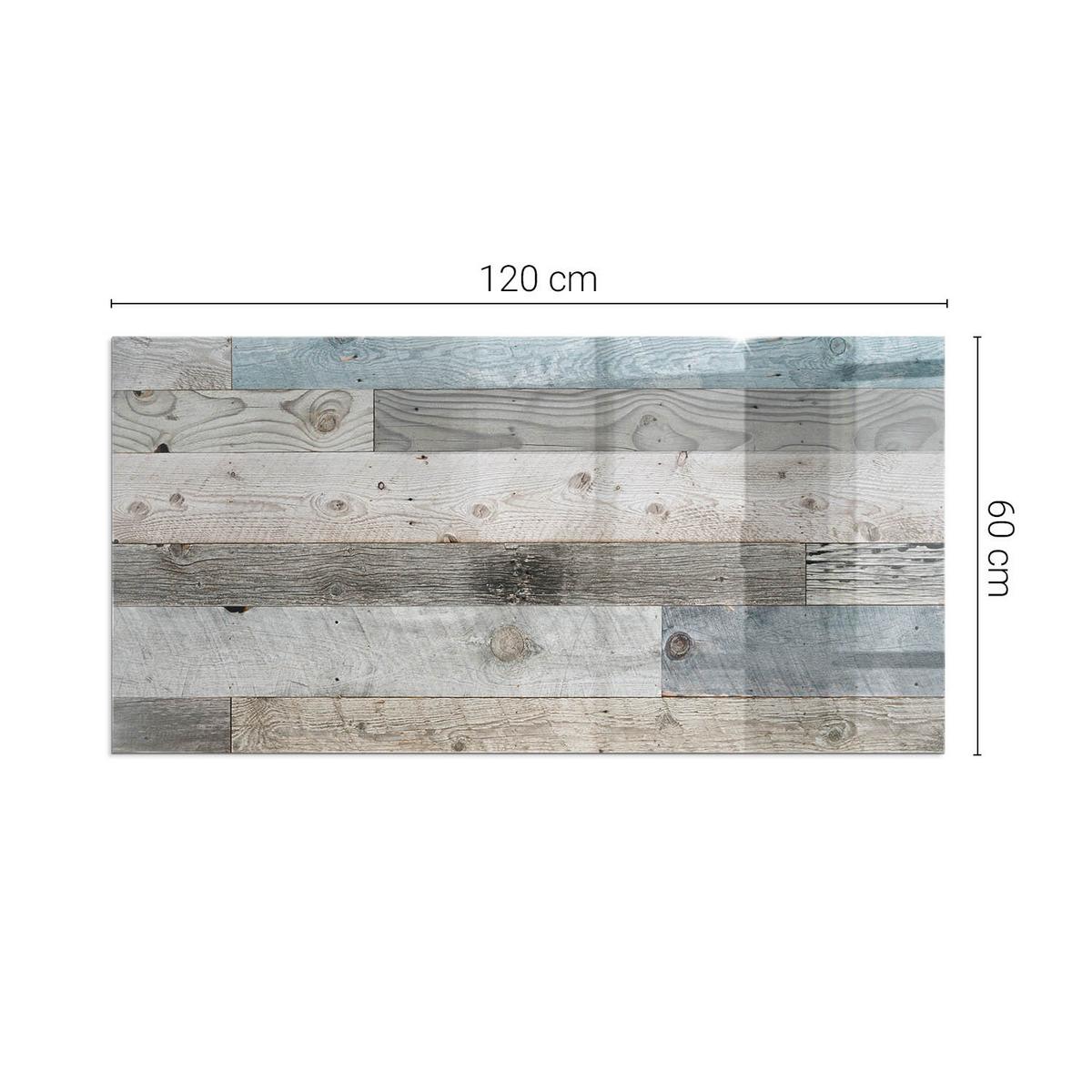 GLASPLATTE für Kamin 120x60 cm - Grau, Glas (120/60/0.4cm) - TULUP