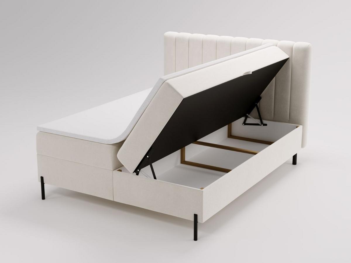 BOXBETT Primavera 160x200 Creme - Creme, Holz/Textil (160/200cm) - Graingold