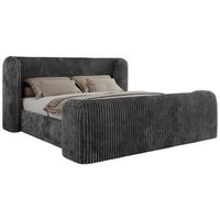 POLSTERBETT EMORA CLASSIC DUO 140/200 - Grau Cord - Multipocket-Matratze - Grau, Textil (140/200cm) - MKS