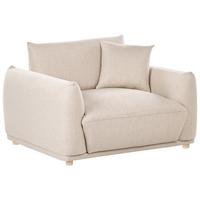 SESSEL Stoff Beige Jubek - Beige, Textil (120/81/104cm) - Beliani