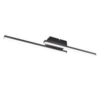 LED DECKENLEUCHTE Orythos 61.5/7/4.8 cm - Schwarz, Kunststoff/Metall (61.5/7/4.8cm) - ZMH