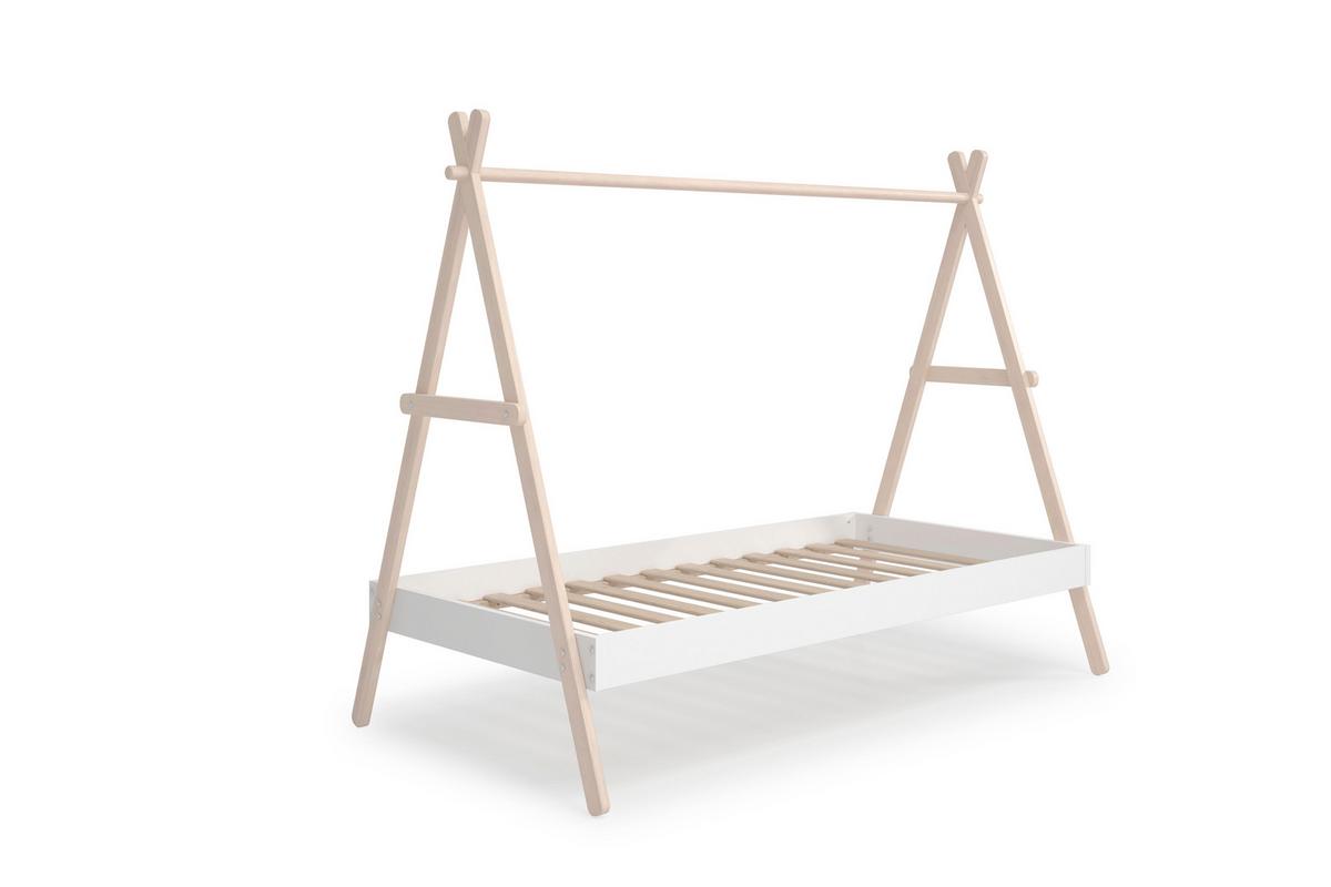 TIPIBETT Trufa Braun 209/104/160 cm - Braun, Holz (200/90cm) - Calicosy