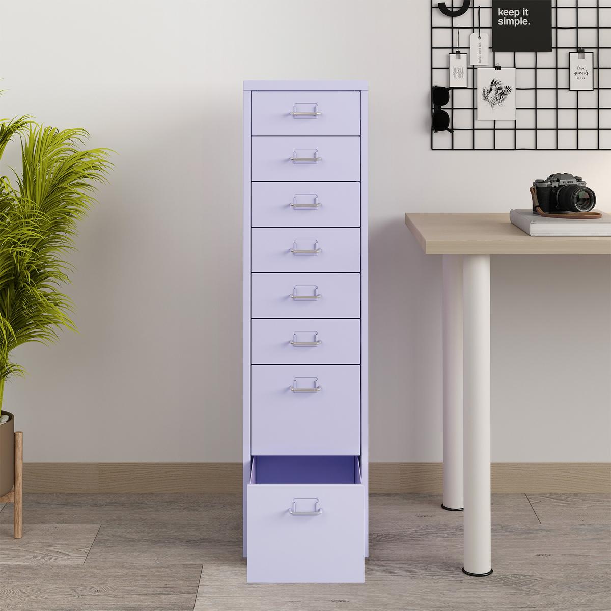 ROLLCONTAINER Kökar - Lila, Metall (28/109/41cm) - [en.casa]