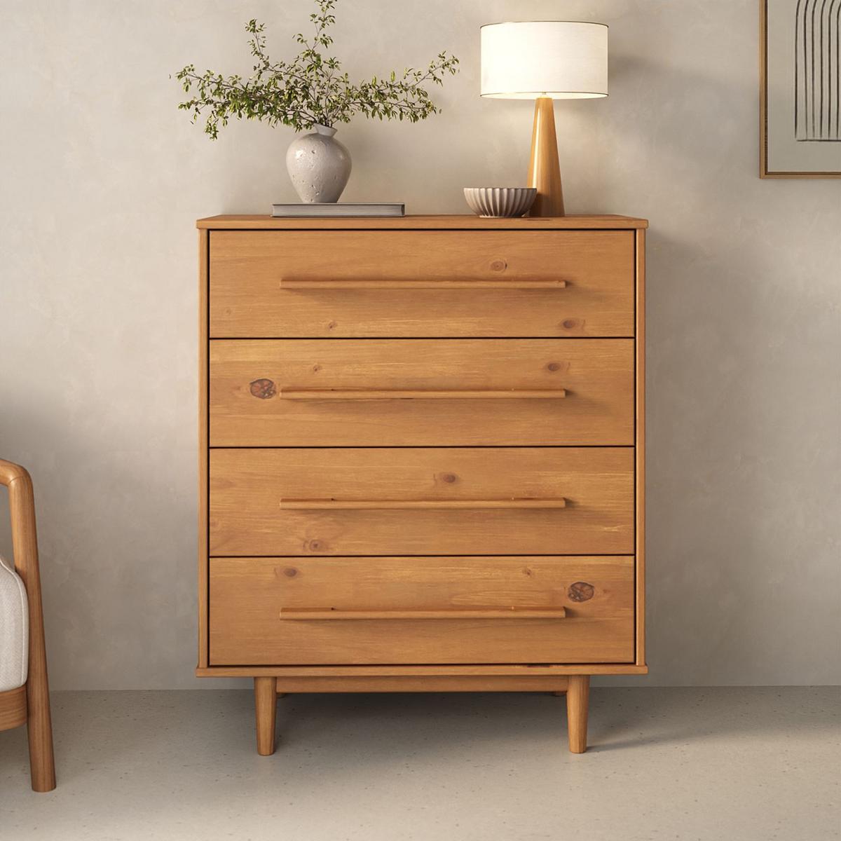 KOMMODE TECCA Eiche - Eichefarben, Holz (80/96/41cm) - IDIMEX