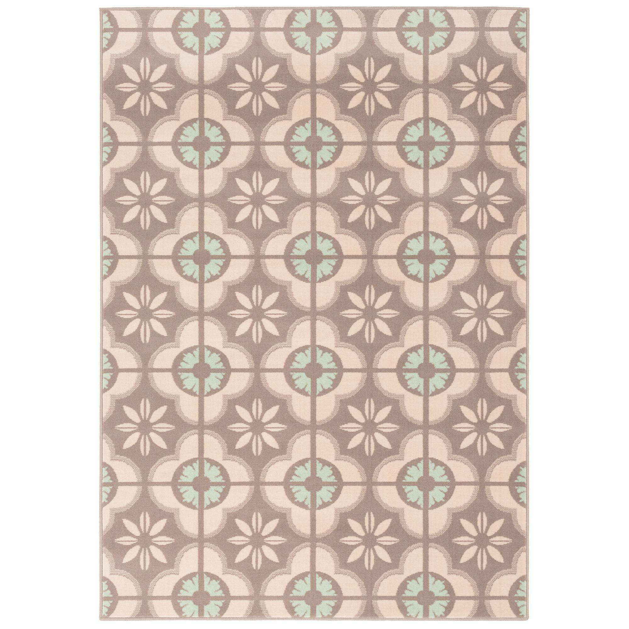 DESIGNER TEPPICH SAMBA MODERN FLIESENOPTIK - Beige, Textil (80/150cm) - Pergamon