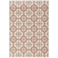 DESIGNER TEPPICH SAMBA MODERN FLIESENOPTIK - Beige, Textil (80/150cm) - Pergamon