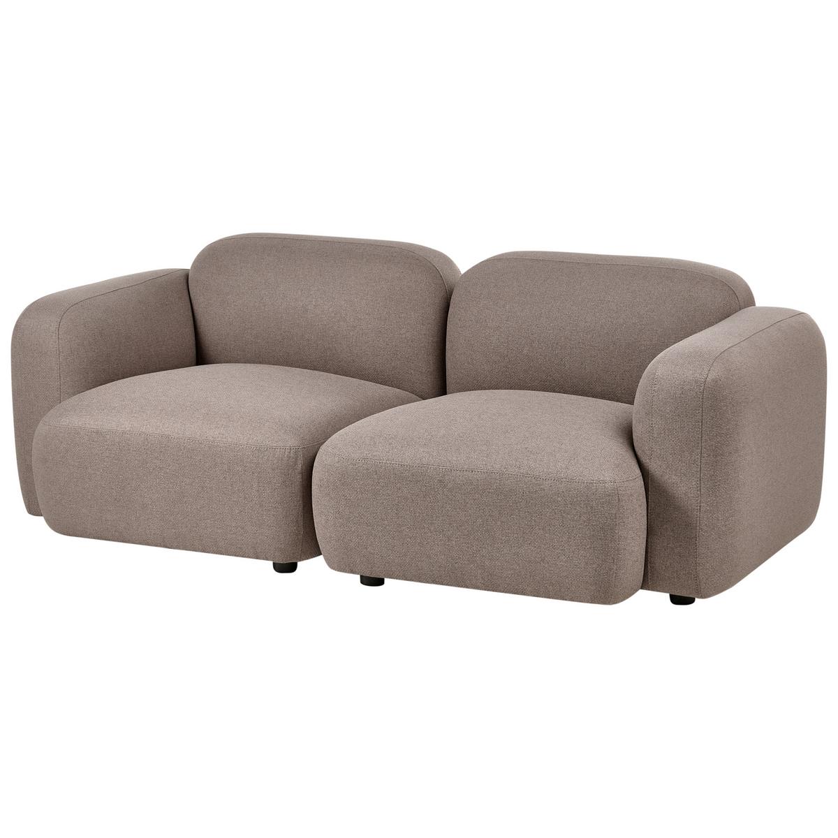 3-SITZER-SOFA Stoff Taupe Afoss - Taupe, Textil (195/71/94cm) - Beliani