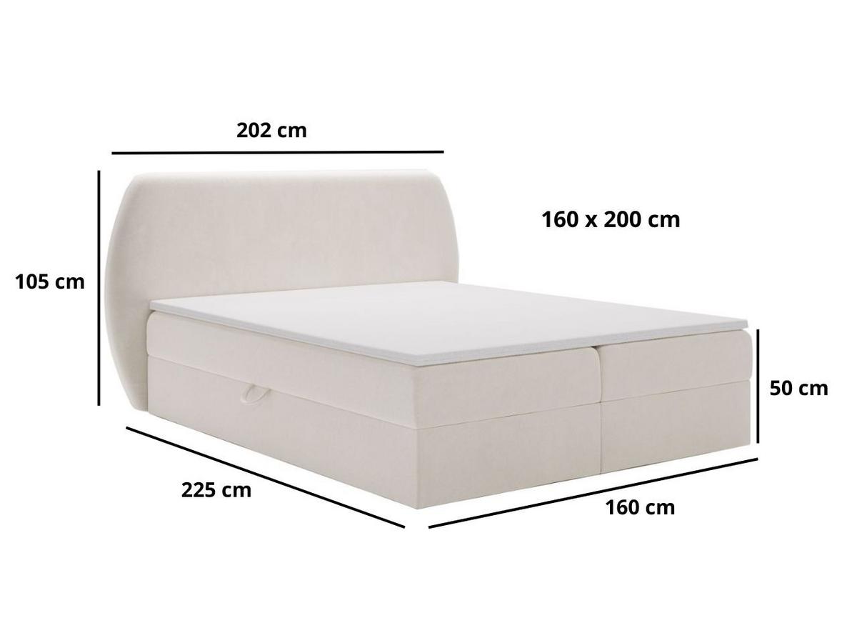 BOXBETT Bogota 160x200 Dunkelgrau - Dunkelgrau, Holz/Textil (160/200cm) - Graingold
