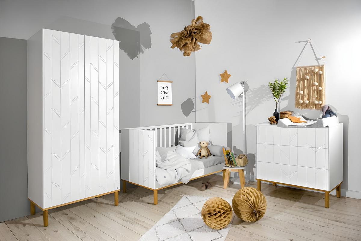 KINDERKOMMODE Toteme – rustikale Eleganz und Funktionalität Weiß - Weiß, Holzwerkstoff (90/91/50cm) - RAUMHIRSCH FURNITURE