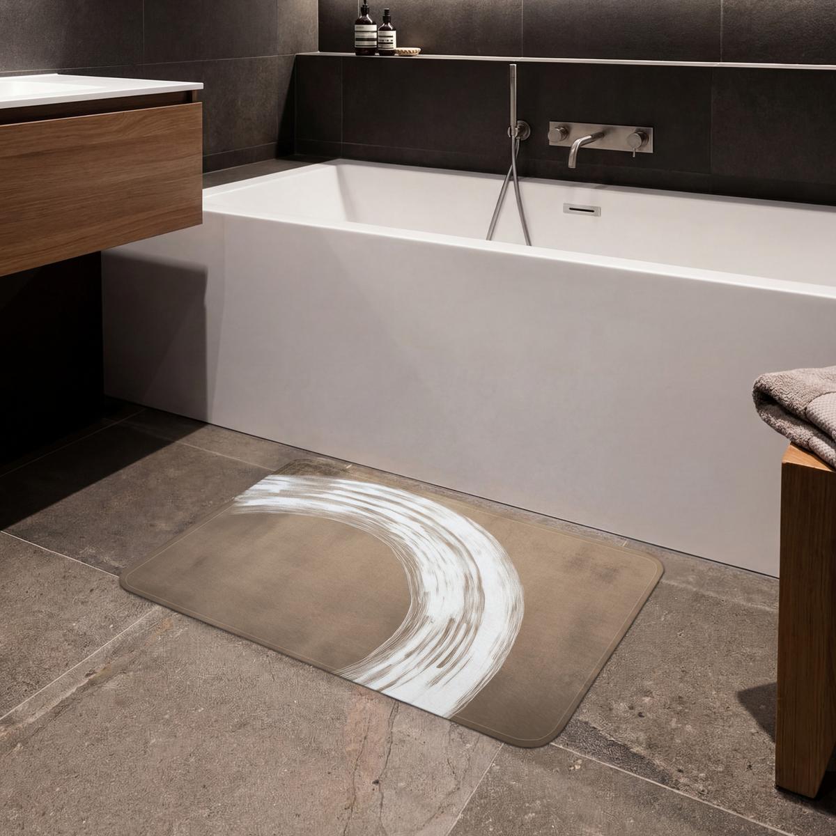 BADEMATTE Farbe - Braun - Japandi 80x50 cm - Mokka, Textil (80/50cm) - OnlyWow
