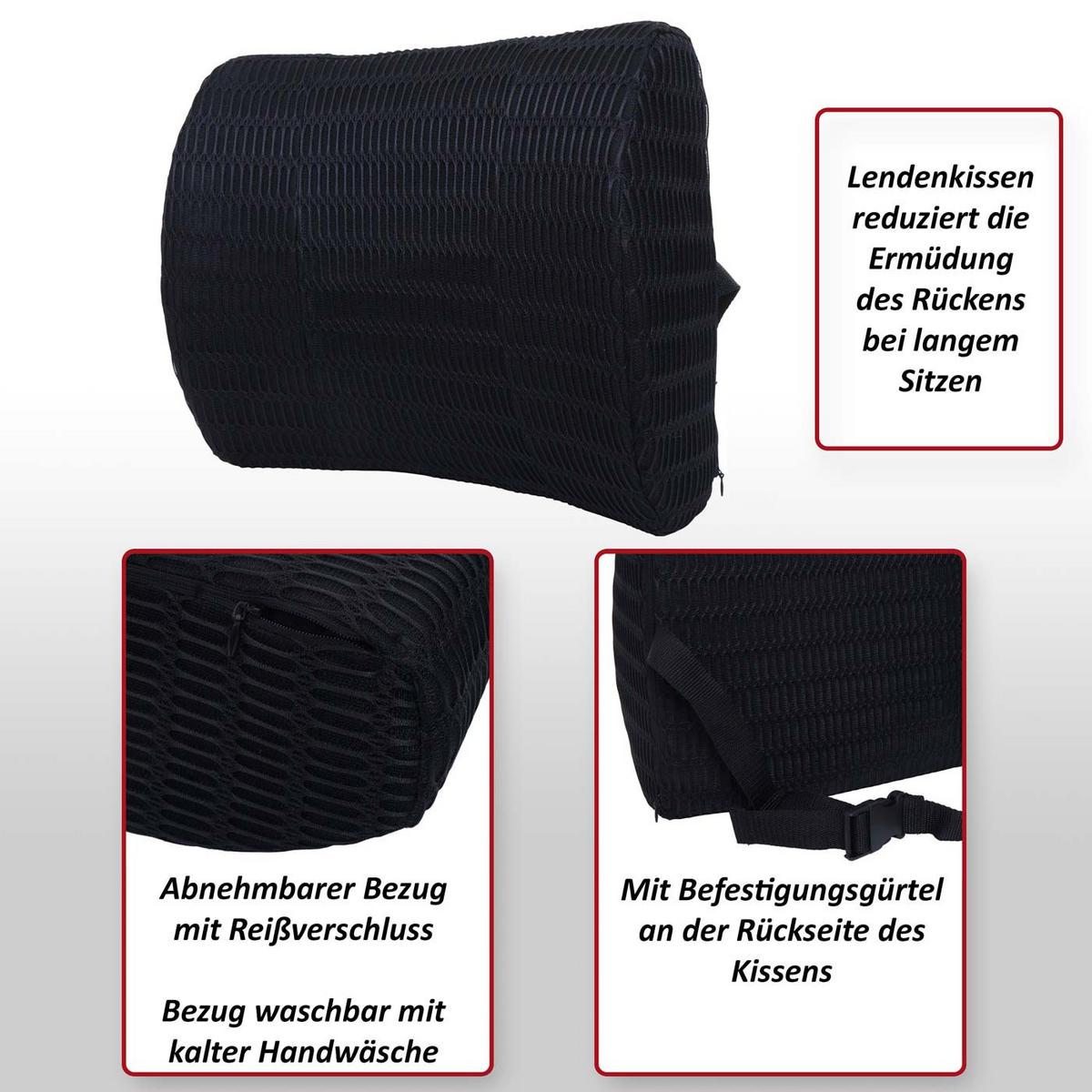 LENDENKISSEN Schwarz - Schwarz, Textil (12/34/29cm) - MCW