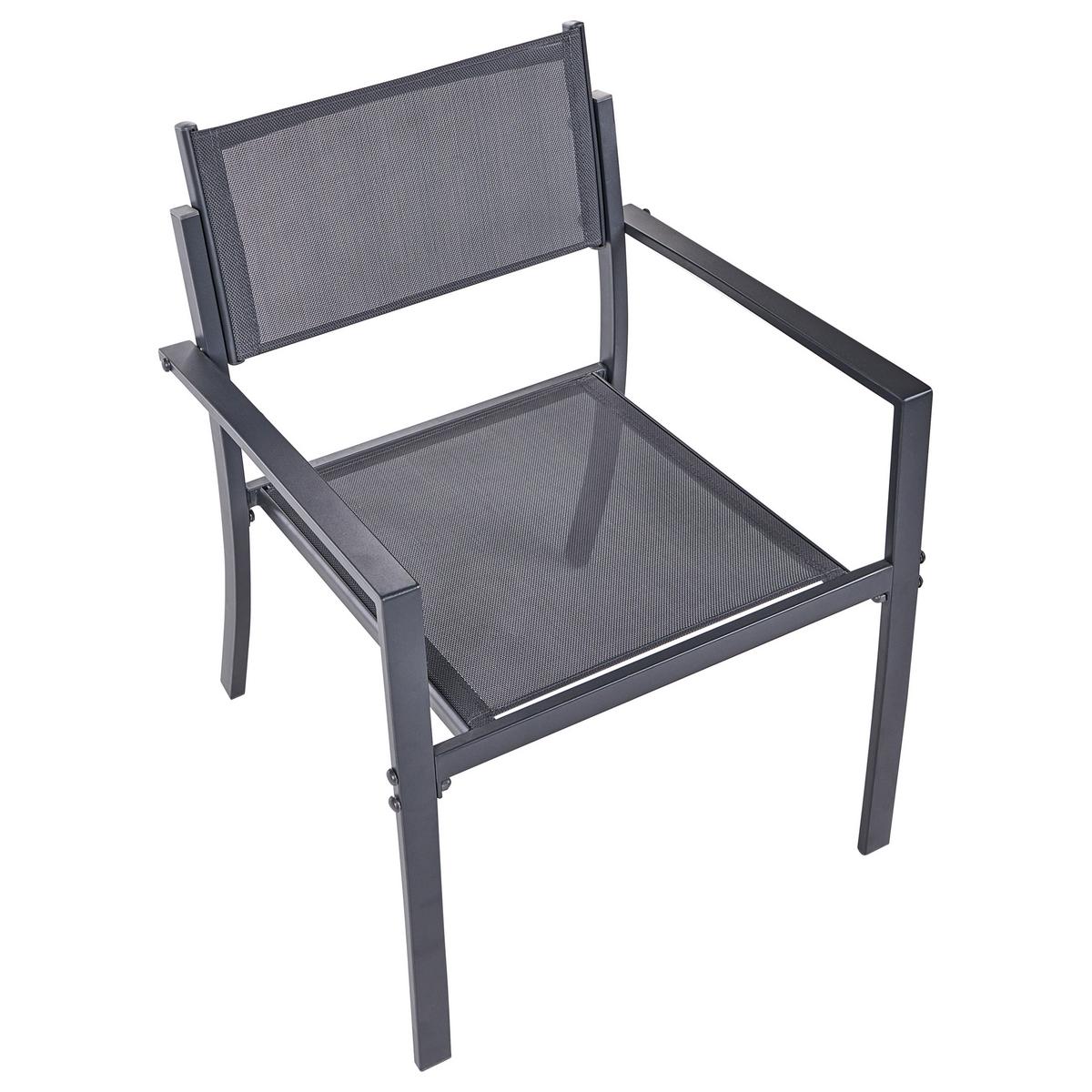 BISTRO-SET Metall Dunkelgrau Tavoleto - Dunkelgrau, Metall - Beliani