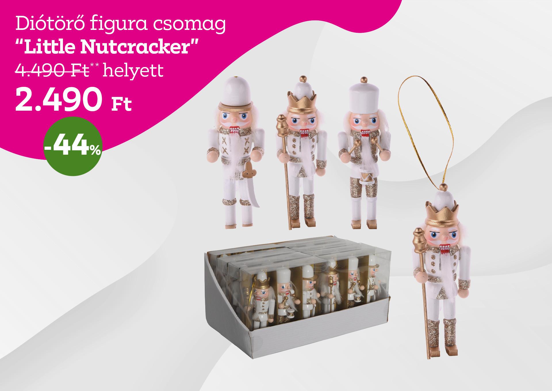 Diótörő figura csomag LITTLE NUTCRACKER 4490 Forint helyett 2490 Forint kedvezmény mértéke 44%