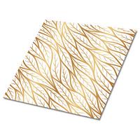 SELBSTKLEBENDE Wandfliesen 9 Stück 30x30 cm - Goldene Blätter - Goldfarben, Textil (30/1.6/30cm) - TULUP