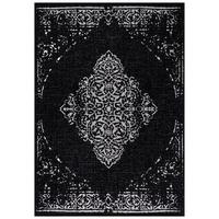 TEPPICH Outdoor SARNTAL in Schwarz, im Vintage-Stil, aus Polypropylen, 120 x 170 cm - Schwarz, Textil (120/170cm) - KADIMA DESIGN