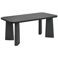 ESSTISCH Schwarz 180/90 cm Atlin - Schwarz, Holzwerkstoff (180/90/75cm) - Beliani