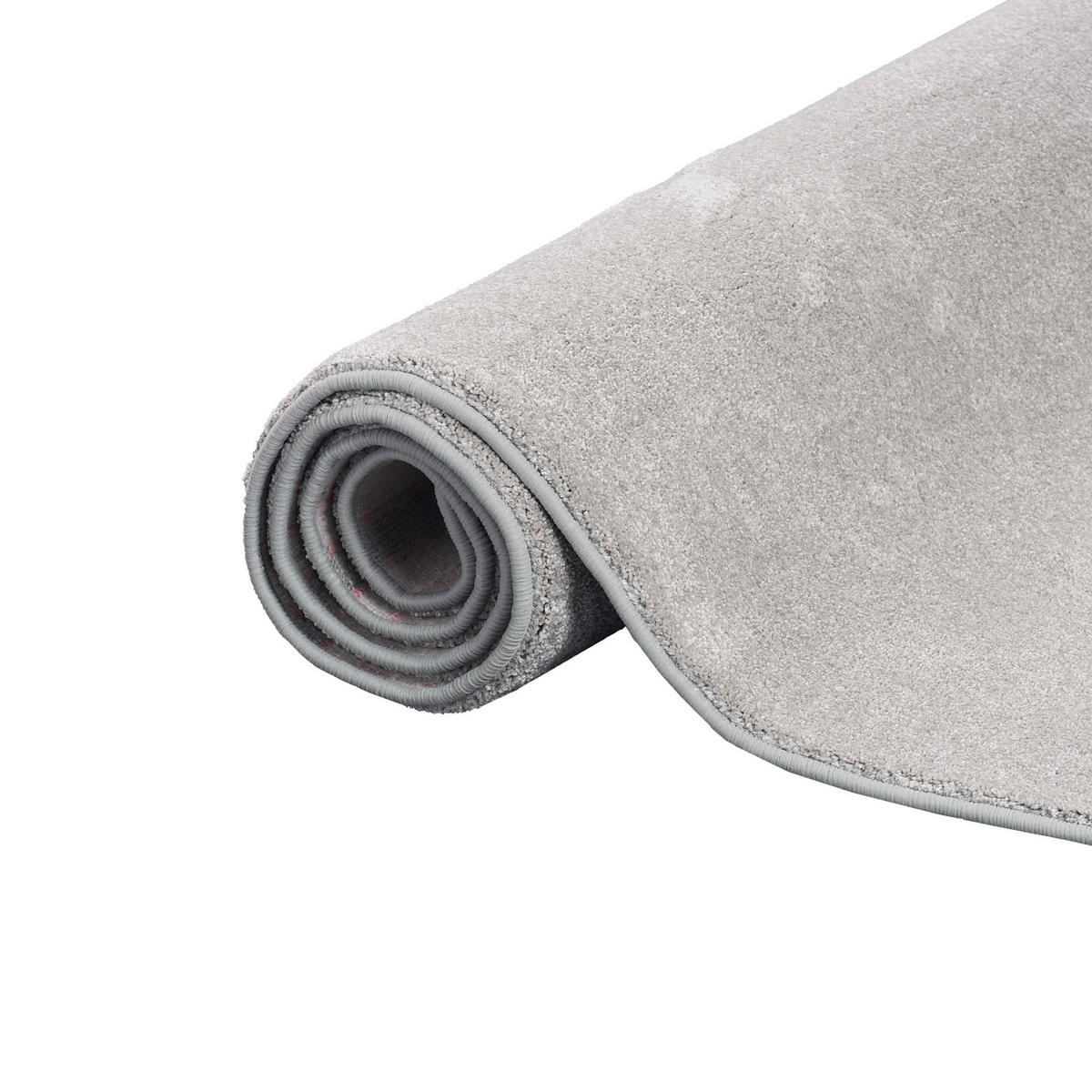 HOCHFLOR LUXUS VELOURS TEPPICH TOUCH - Silberfarben, Textil (160/160cm) - Snapstyle