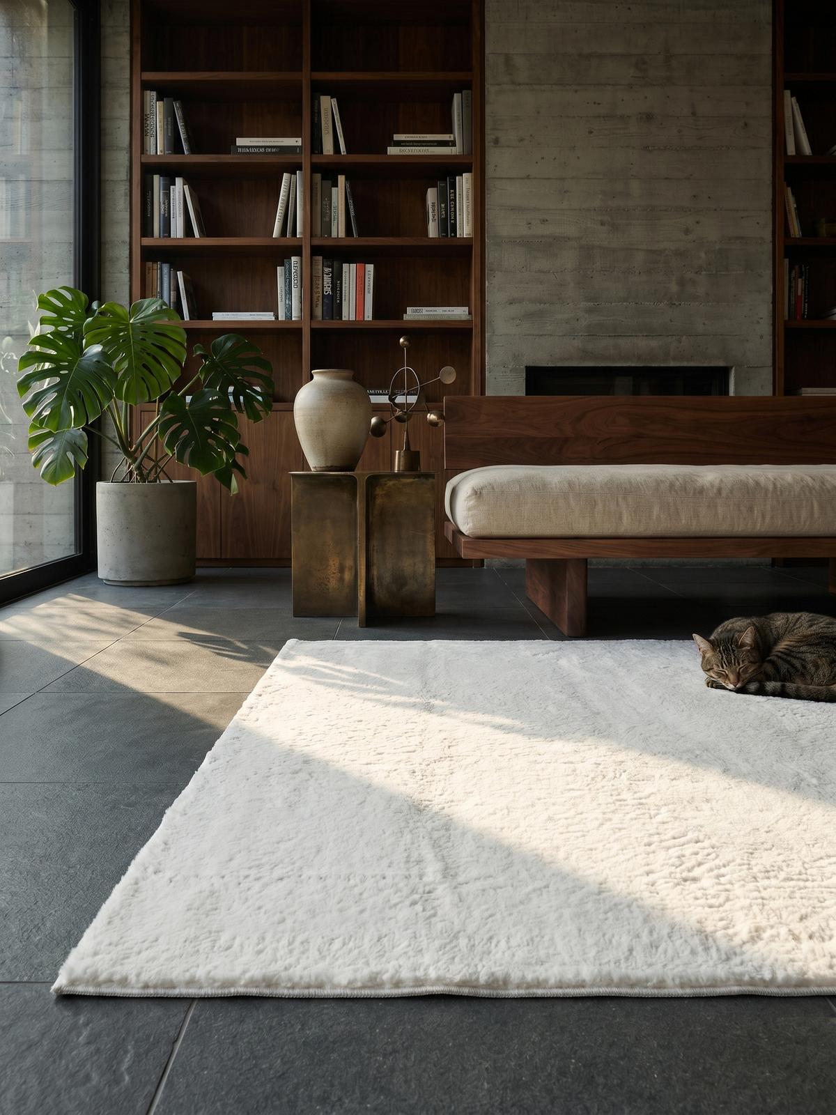KURZFLORTEPPICH Antirutsch Uni RUTOR Polyester Creme 240 x 340 cm - Beige, Textil (240/340cm) - KADIMA DESIGN