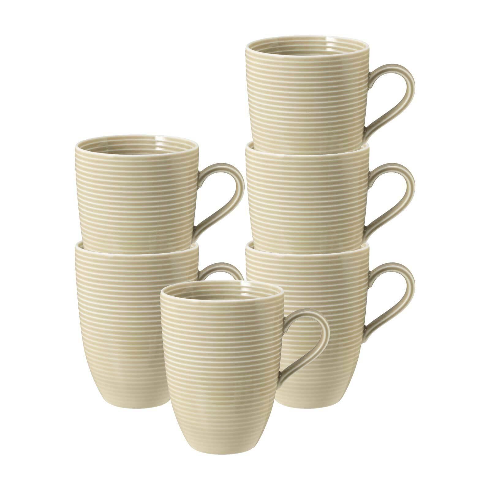 KAFFEEBECHER Beat Color Glaze Sandbeige 350 ml 6er Set - Beige, Keramik (0.35L) - Seltmann Weiden