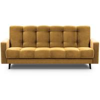 3-SITZER Schlafsofa Nancy Bis gelb - Gelb, Holz/Textil (220/89/93cm) - Beautysofa