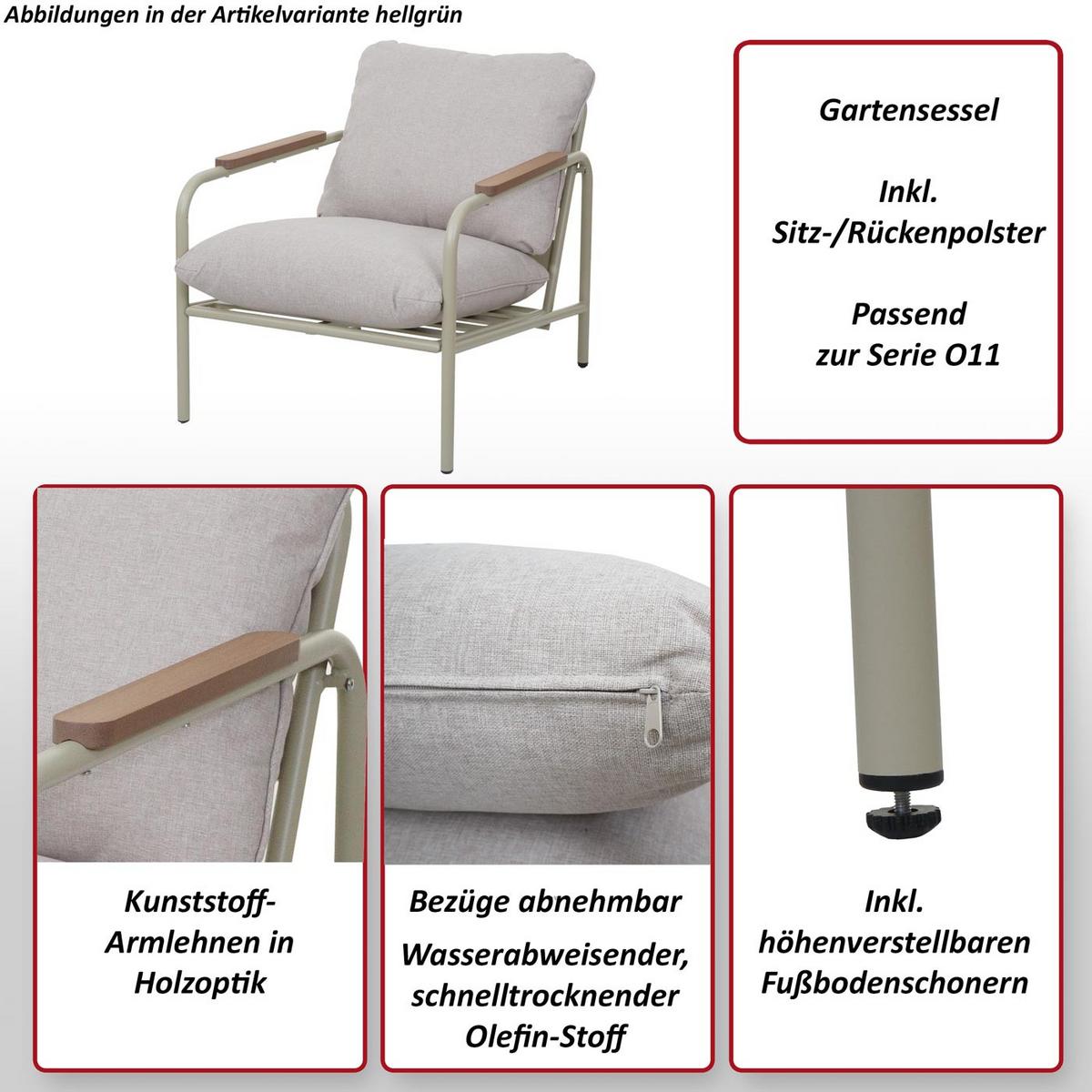 GARTENSESSEL Rot Kein Set-Set - Rot, Textil (68/81/88cm) - MCW
