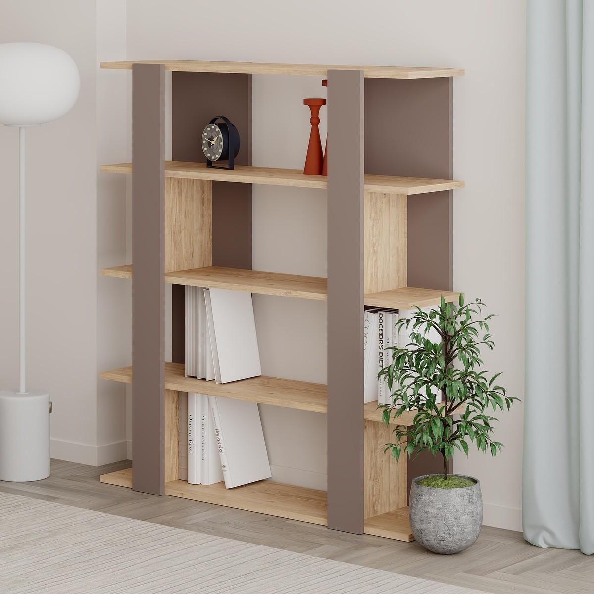 REGAL Naila - 110/29/122 cm - Taupe, Holzwerkstoff (29/122/20.9cm) - Calicosy